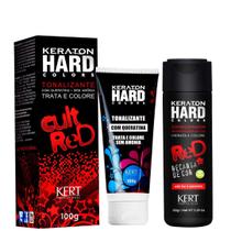 Kit Kert Keraton Hard Color Recarga de Cor Red 150g + Hard Color Cult Red 100g