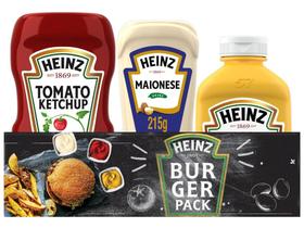 Kit Ketchup 397g Maionese 215g e Mostarda 255g - Heinz Tradicional