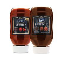 Kit Ketchup e Barbecue Zero Açúcar Baixo Sódio Linea 350g