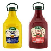 Kit Ketchup E Mostarda Cepêra Grande Para Food Service