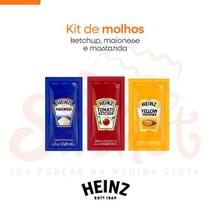 Kit ketchup + maionese + mostarda heinz sachê caixa c/ 144 unidades