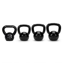 Kit kettlebell emborrachado 4kg, 6kg, 8kg e 10kg preto para musculação, treino funcional, cross training, academia e exercícios em casa Kit kettlebell emborrachado 4kg, 6kg, 8kg e 10kg preto para musculação, treino funcional, cross training, academia e exercícios em casa