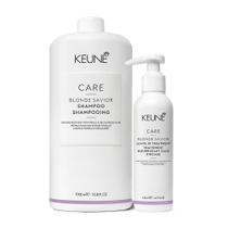 Kit Keune Care Blonde Savior Shampoo 1L + Leave-In (2 produtos)