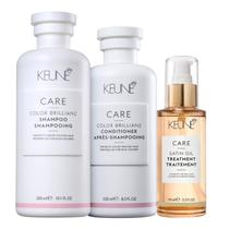 Kit Keune Care Color Brillianz Shampoo 300ml e Condicionador 250ml + Satin Oil 95ml