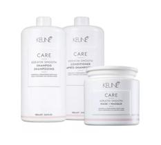 Kit Keune Care Keratin Smooth -shamp 1l +cond 1l +másc 500ml