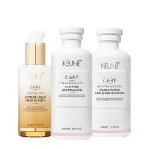 Kit Keune Care Keratin Smooth Shampoo Condicionador e Lumi Coat Supreme Cream (3 produtos) Kit Keune Care Keratin Smooth Shampoo Condicionador e Lumi Coat Supreme Cream (3 produtos)