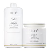 Kit Keune Care Satin Oil Shampoo 1000ml + Máscara 500ml