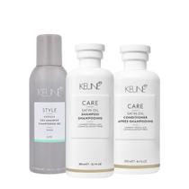 Kit Keune Care Satin Oil Shampoo Condicionador e Style Dry Nº11 (3 produtos)