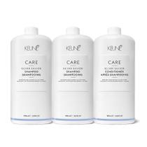 Kit Keune Care Silver Savior Shampoo Extra Condicionador 1L (3 produtos)