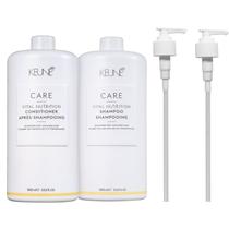 Kit Keune Care Vital Nutrition Shampoo 1000ml e Condicionador 1000ml + Válvulas Pump