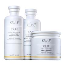 Kit Keune Care Vital Nutrition Shampoo 300ml + Condicionador 250ml + Máscara 200ml