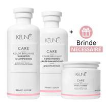 Kit Keune Color Brillianz Shampoo 300ml, Condicionador 250ml, Máscara 200ml + Necessaire