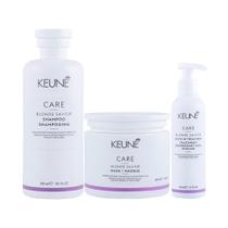 Kit Keune Cuidado da Cor Blonde Savior - Shampoo 300 ml e Máscara de Reparação e Leave-in Keune Kit Keune Cuidado da Cor Blonde Savior - Shampoo 300 ml e Máscara de Reparação e Leave-in Keune