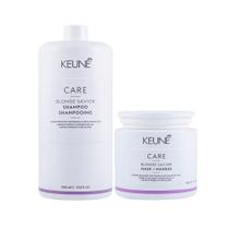 Kit Keune Cuidado da Cor Blonde Savior - Shampoo e Máscara de Reparação 500 ml