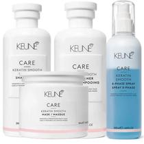 Kit Keune Home Care Keratin Smooth (Shampoo + Condicionador + Máscara + Leave-in)