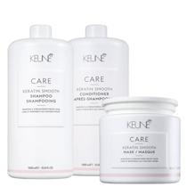 Kit Keune Keratin Smooth - Shampoo 1L + Condicionador 1L + Máscara 500g