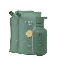 Kit Keune So Pure Restore Shampoo Extra Refil e Dispenser Frasco (3 produtos)