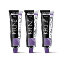 Kit Keune Tinta Color Ultimate Cover 8.00 Loiro Claro - Coloração 60ml (3 unidades)