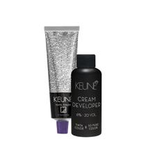 Kit Keune Tinta Color Ultimate Cover Louro Médio 7.0 e Oxidante Cremoso Tinta Color & So Pure Color 6% 20 vol (2 produto