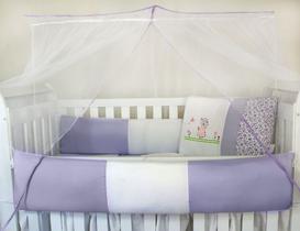 Kit Kids com Mosquiteiro Comum - Camponesa Lilás