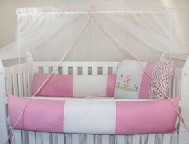 Kit Kids com Mosquiteiro Comum - Camponesa Rosa