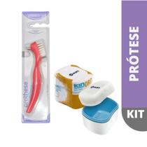 Kit KIN ORO 1 Escova + 1 Dispenser Limpeza de Próteses e Aparelhos Kit KIN ORO 1 Escova + 1 Dispenser Limpeza de Próteses e Aparelhos