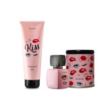 Kit Kiss Ciclo Deo Colônia Lata 50ml + Hidratante 240ml Kit Kiss Ciclo Deo Colônia Lata 50ml + Hidratante 240ml