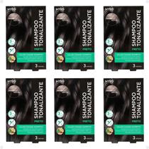 Kit Kiss New York Color Change: 6 Shampoo Tonalizante Preto