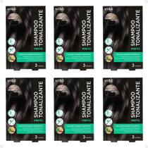 Kit Kiss New York Color Change: 6 Shampoo Tonalizante Preto