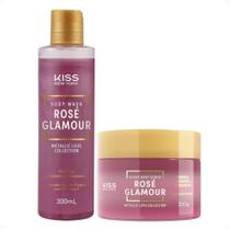 Kit Kiss Ny Rosé Glamour: Sabonete Líquido 300ml e Esfoliante Corporal 280g Kit Kiss Ny Rosé Glamour: Sabonete Líquido 300ml e Esfoliante Corporal 280g