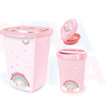 Kit Kit cesto, Lixeira e Saboneteira - Arco Iris Plasutil