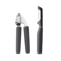 Kit kitchenaid espremedor amassador de alho e descascador peeler cinza