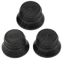Kit Knob 1 VOLUME 2 TONE Madeira fosco Hardwood guitarra HBK