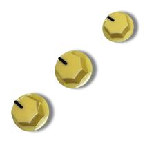 Kit Knob Baixo Jz Bass 2 Grandes E 1 Pequeno Bege