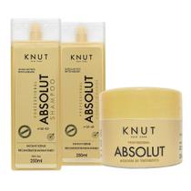 Kit KNUT ABSOLUT: Shampoo 250ml + Condicionador 250ml + Máscara 300g