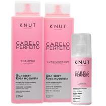 Kit Knut Cabelo Perfeito Goji Berry Shampoo 750ml Condicionador 550ml Spray Leave-In 200ml