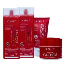 Kit Knut Cachos Sh+Cond 250ml+Máscara 300g+Gelatina 150ml