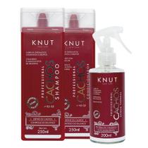 Kit KNUT CACHOS: Shampoo 250ml + Condicionador 250ml + Acqua Thermal 200ml + Gelatina C