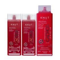 Kit Knut Cachos Shampoo+Condicionador 250ml+ Leave-in 750ml