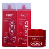 Kit Knut Cachos Shampoo+Condicionador 250ml + Máscara 300g
