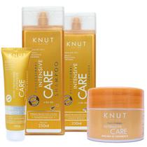 Kit Knut Intensive Care Shampoo + Condicionador 250ml Máscara 300g Hair Remedy 130g
