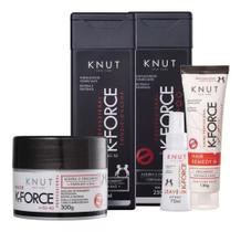 Kit Knut Linha K-force Shamp, Condic, Másc ,Leave-in , remedy (5 itens)
