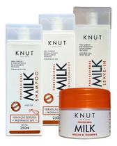 Kit Knut Milk Tratamento Proteínas Leite Hidratação Profunda Antifriz quimicamente tratados alisamentos descoloração col