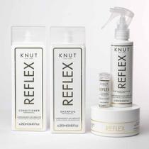 Kit KNUT REFLEX: Shampoo 250ml + Condicionador 250ml + Máscara 150g + Spray Must Have Hair Fluid 120ml + Extreme PowerDo