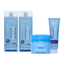 Kit Knut Restore Sh+Cond 250ml+Másc 300g+Hair Remedy 130g