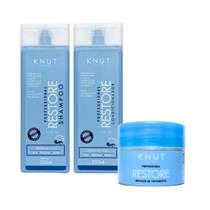 Kit Knut Restore Shampoo+Condicionador 250ml+Máscara 300g