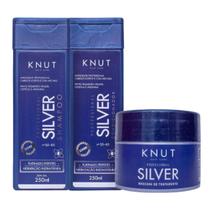 Kit Knut Silver Matizador Shampoo+Condicionador 250ml+Máscara 300g
