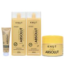 Kit Knut Tratamento Absolut Shampoo 250ml Condicionador 250ml Máscara 300g Hair Remedy 130g