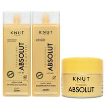 Kit Knut Tratamento Absolut Shampoo 250ml Condicionador 250ml Máscara Reparação 300g