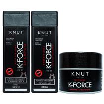 Kit Knut Tratamento K-Force Shampoo 250ml Condicionador 250ml Máscara Fortalecimento 300g